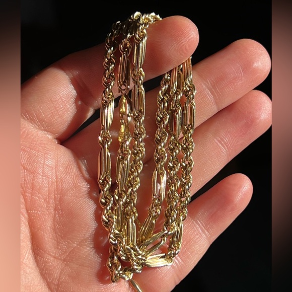 10k gold Rope necklace.Unisex-Thick and sturdy! - Picture 2 of 9